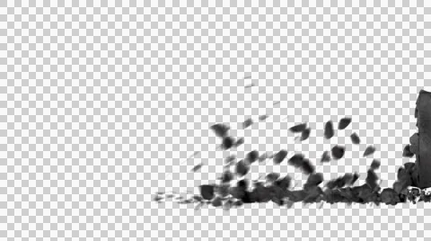4K Ultra HD Debris Explosion_Side Video stock 47706046