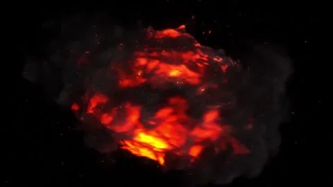 4k ultra HD fire burning explosion on isolated background Stock Footage 331629696