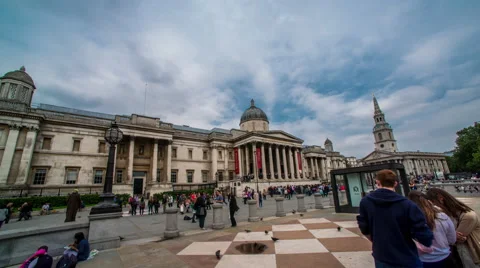 4k Ultra HD  hyper lapse of trafalgar square Stock Footage 41453196