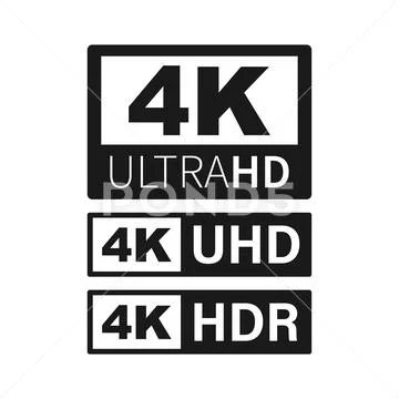 4K Ultra HD Stock Vector