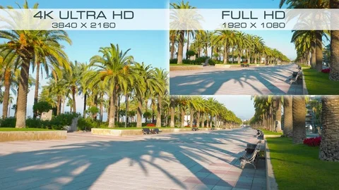 4K Ultra HD resolution comparison Full H... | Stock Video | Pond5
