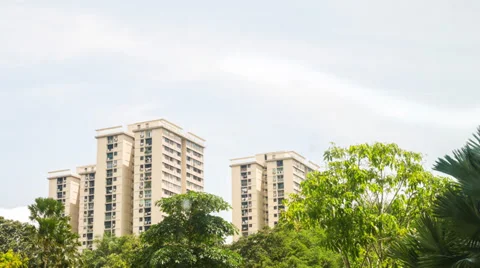 4k Ultra HD time lapse video on public housing, Singapore(TL-HDB 1-V2) Stock Footage 39796772