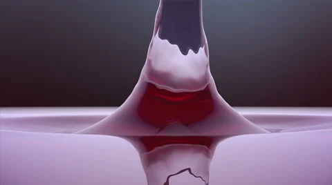 4K Ultra macro water drop in slow motion - Ruby red - side view Stock Footage 55156973