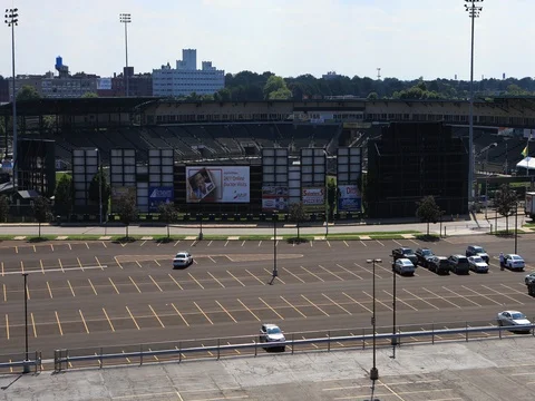 4K UltraHD A Timelapse of Frontier Stadium in Rochester, New York Stock Footage