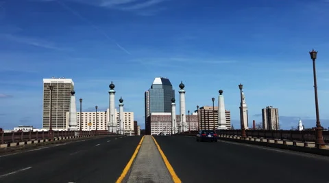 4K UltraHD Timelapse of the Springfield, Massachusetts skyline Stock Footage