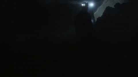 4K Underground Explorers Stock Footage 43016193