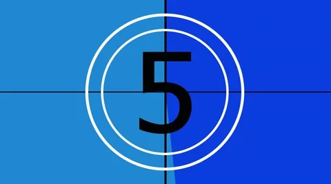 4k Universal countdown leader Blue Stock-Footage 47076762