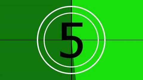 4k Universal countdown leader Green Vídeos de archivo 47076763