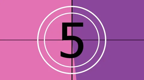 4k Universal countdown leader Pink Video stock 47036518