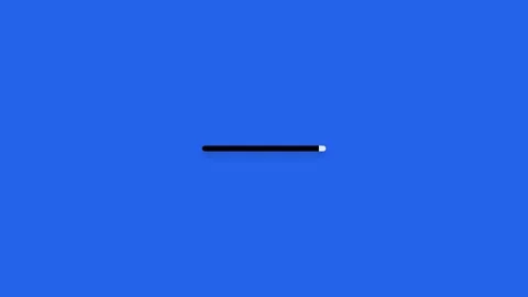 4K upload button to progress bar with success check, blue baklground Stock Footage 332150428