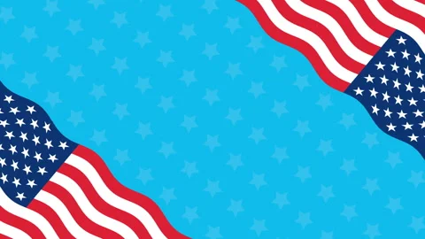 4K USA Flag Background Animation. 動画素材 243650924