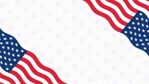 4K USA Flag Star Background Animation. Stock Footage 243651672