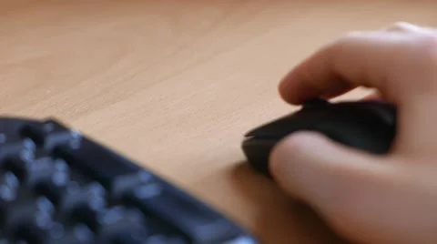 4K Using a Computer Mouse Stock Footage 46882608