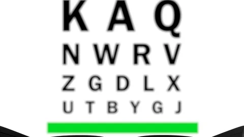 4K Using Glasses Eye Sight Test Board 2 Vidéo 96365890