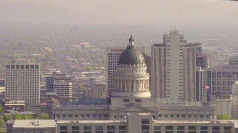 4K Utah State Capitol - Salt Lake City - CU -Color Corrected Video stock 49398441