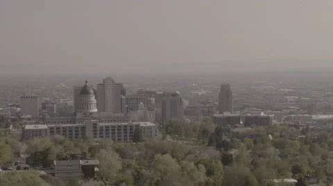 4K Utah State Capitol - Salt Lake City - Wide SLOG Video stock 49398481