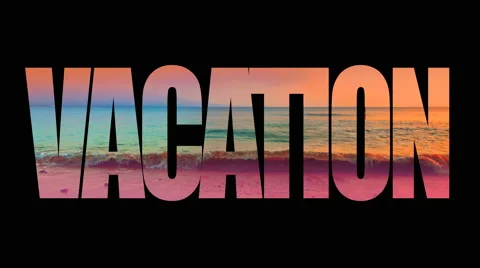 4K Vacation Animated Text, Pastel Sky and Horizon, Beautiful Sunset on Ocean Stock Footage 67517866