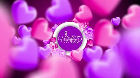4K Valentine's Day Background V10 Stock Footage 341388892