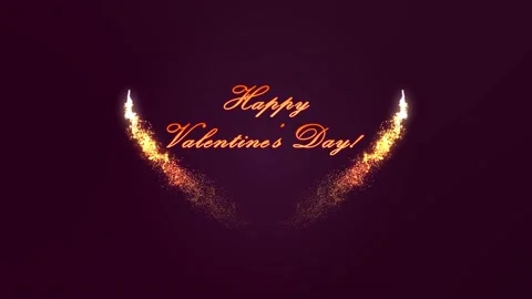 4K Valentine's Day concept. big heart and inscription of happy valentine's day Stock Footage 166604367