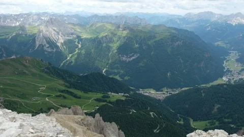 The 4K valley below Stock Footage 112152733