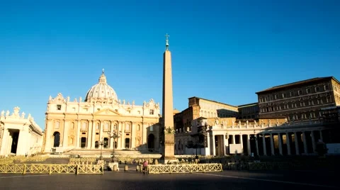 4K Vatican .Time Lapse in motion around the building. Stock Footage 40985158