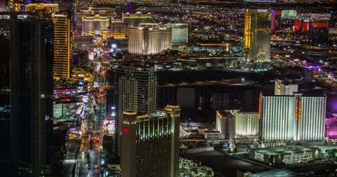 4K Vegas Time Lapse of Strip Casinos Stock Footage 37692000
