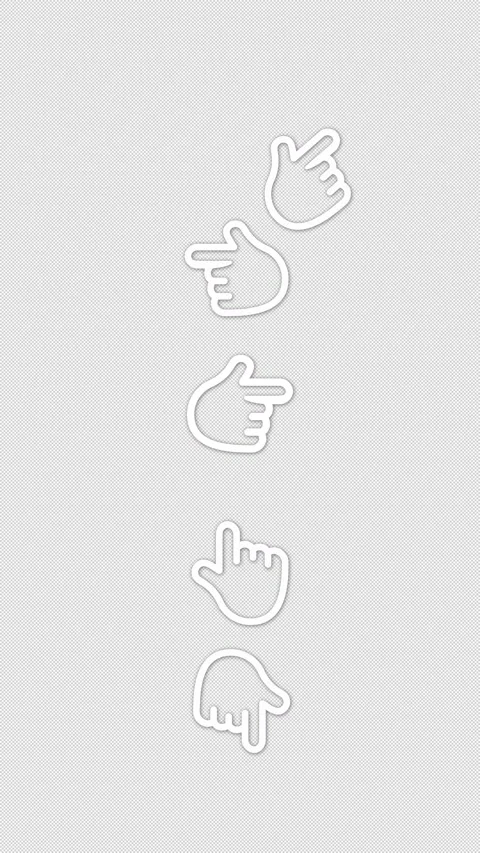 4K Vertical Hand Pointer Pack with Alpha Channel - 5 Directional Animations Stock Footage 327638652