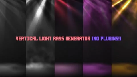 4K Vertical Light Rays Generator | Looped Cinematic Background for After Effects Stock After Effects