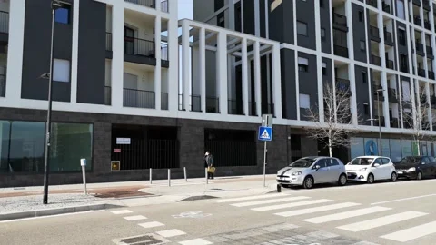 4K Vertical pan of modern buildings in new residential complex in Milan Stock Footage 149209602