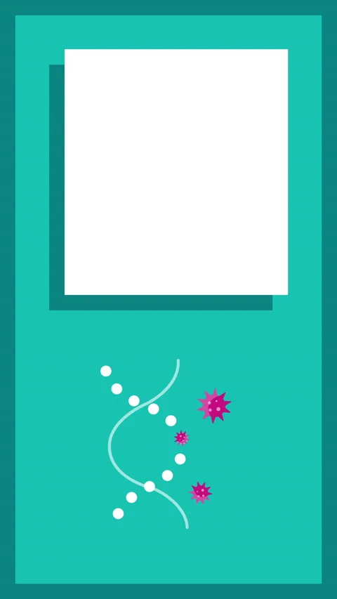 4k vertical video of abstract DNA and germs on blue background. 库存影片 195628060