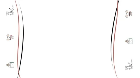 4k vertical video of cartoon animals set on white background. Video stock 181970085