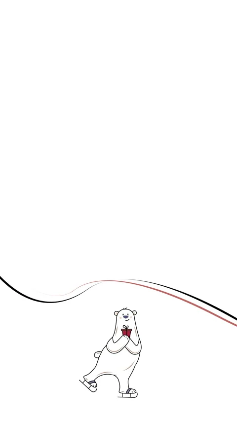 4k vertical video of cartoon bear on white background. Stockbeeldmateriaal 170902305