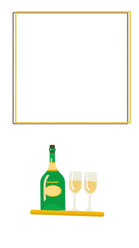 4k vertical video of cartoon bottle and wine glasses. Stock-Footage 224836261