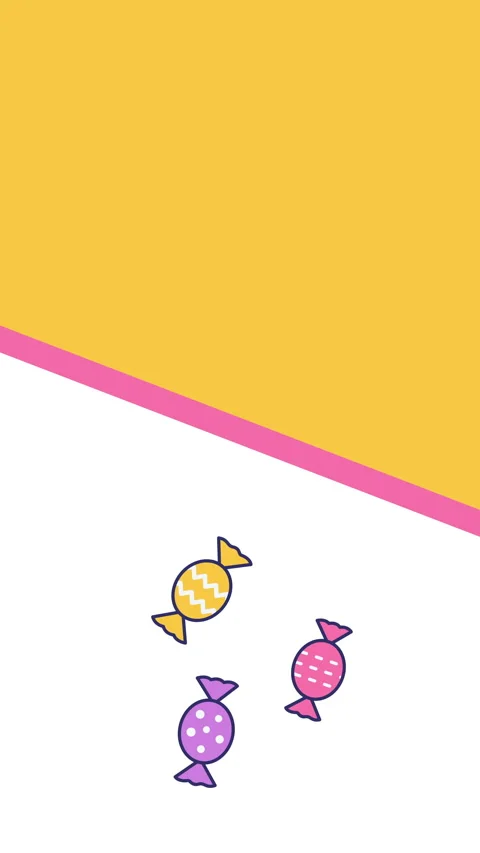 4k vertical video of cartoon three candys on white background. 库存影片 196973184