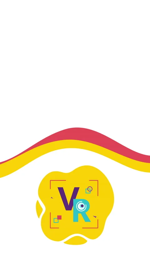 4k vertical video of cartoon virtualy reality logo on white background. Stock Footage 171658285
