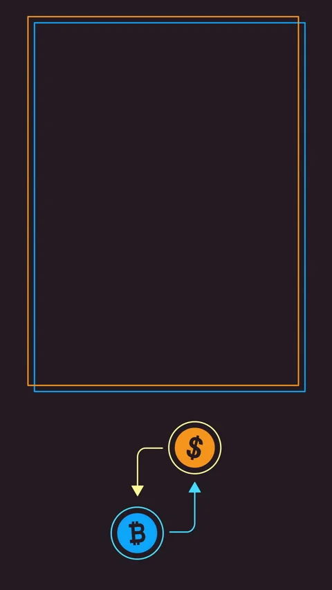 4k vertical video of crypto design background on black. Video stock 179063580