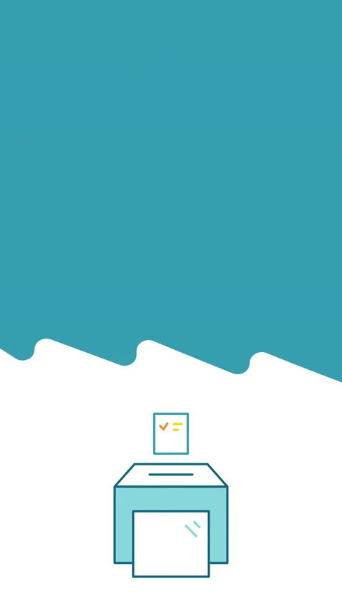 4k vertical video of voting icon in flat style on white background. Stock Footage 179065580