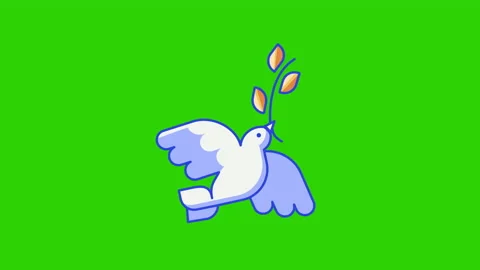 4k vertical video of white flying dove with olive branch. Stockbeeldmateriaal 225098080