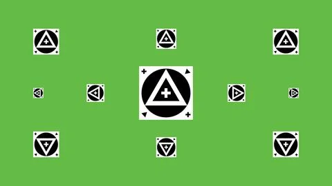 4K Vfx Tracking Points Motion Greenscreen, Tested On Real Studio And 3D Projects Stock Illustration