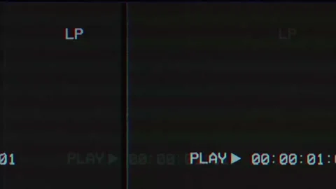 4K VHS defects, artifacts and noise Videocassette recorder VCR Play Loop Stock-Footage 159117823