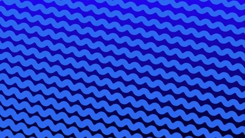 4K Vibrant Blue Wavy Lines Abstract Motion Background Loop Stock Footage 340467885