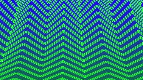 4K Vibrant Green Blue Zigzag Chevron Pattern Motion Background Loop Stock Footage 340468039