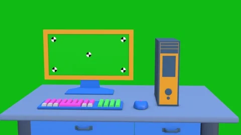 4k video 3d computer illustration with green screen Stock Footage 249245843