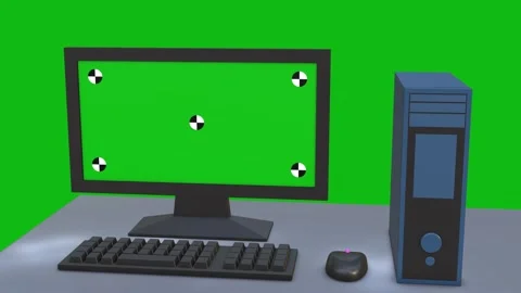 4k video 3d computer illustration with green screen Video stock 249245844
