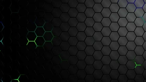 4K video. 3D hexagons background with shimmering light. Stock Footage 151317217