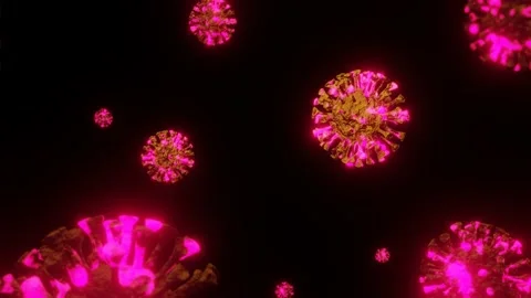 4K video, 3d rendering Coronavirus, COVID-19, 2019-ncov, Virus Cells animation b Stock Footage 234046332