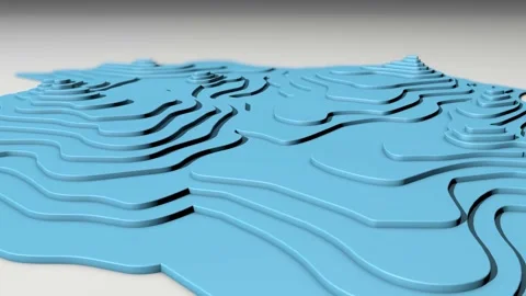 4K video 3D simulation of the relief in detail. Circular flight. Stock Footage 151507866