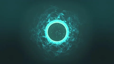 4k video of abstract blue circle with light effect. Stock Footage 166676055