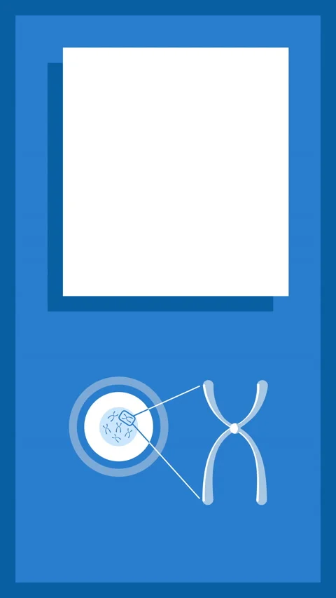 4k video of abstract cell and chromosome over blue background and white Stockbeeldmateriaal 217934670