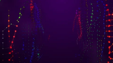 4k video of abstract digital flowing small particles. Stock Footage 142582092